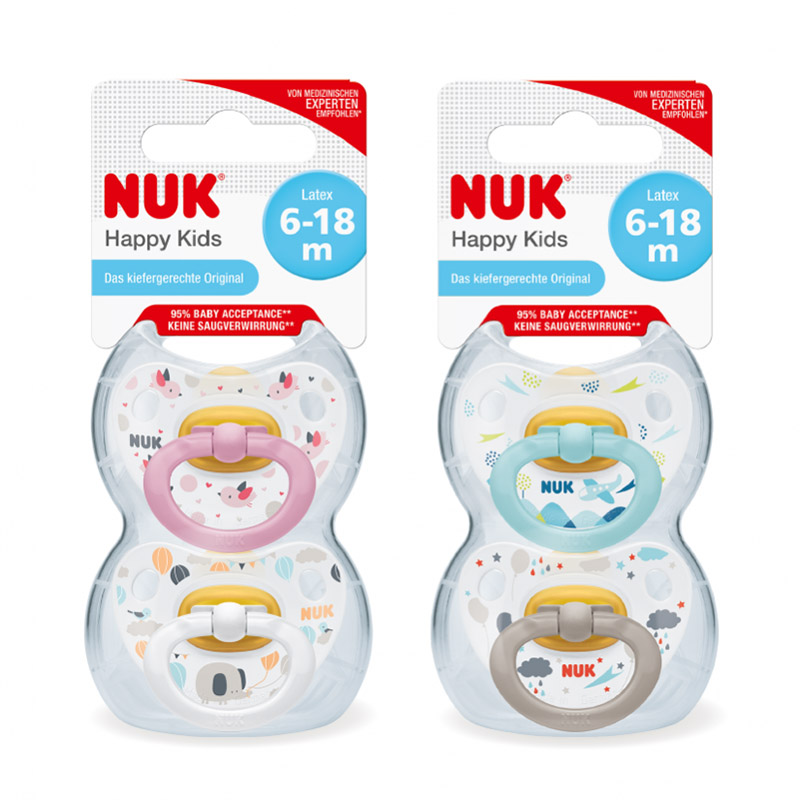 Bộ 2 ti giả Cao Su Happykids 6-18m